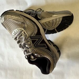 New Balance Metallic and Black Running Shoes